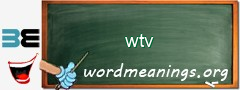 WordMeaning blackboard for wtv